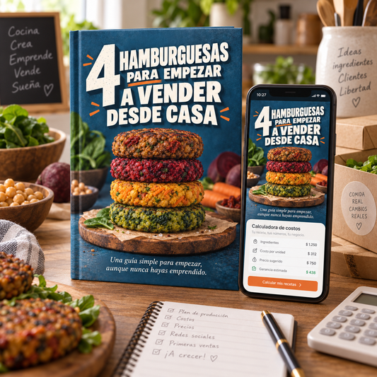 4 hamburguesas para empezar a vender desde casa